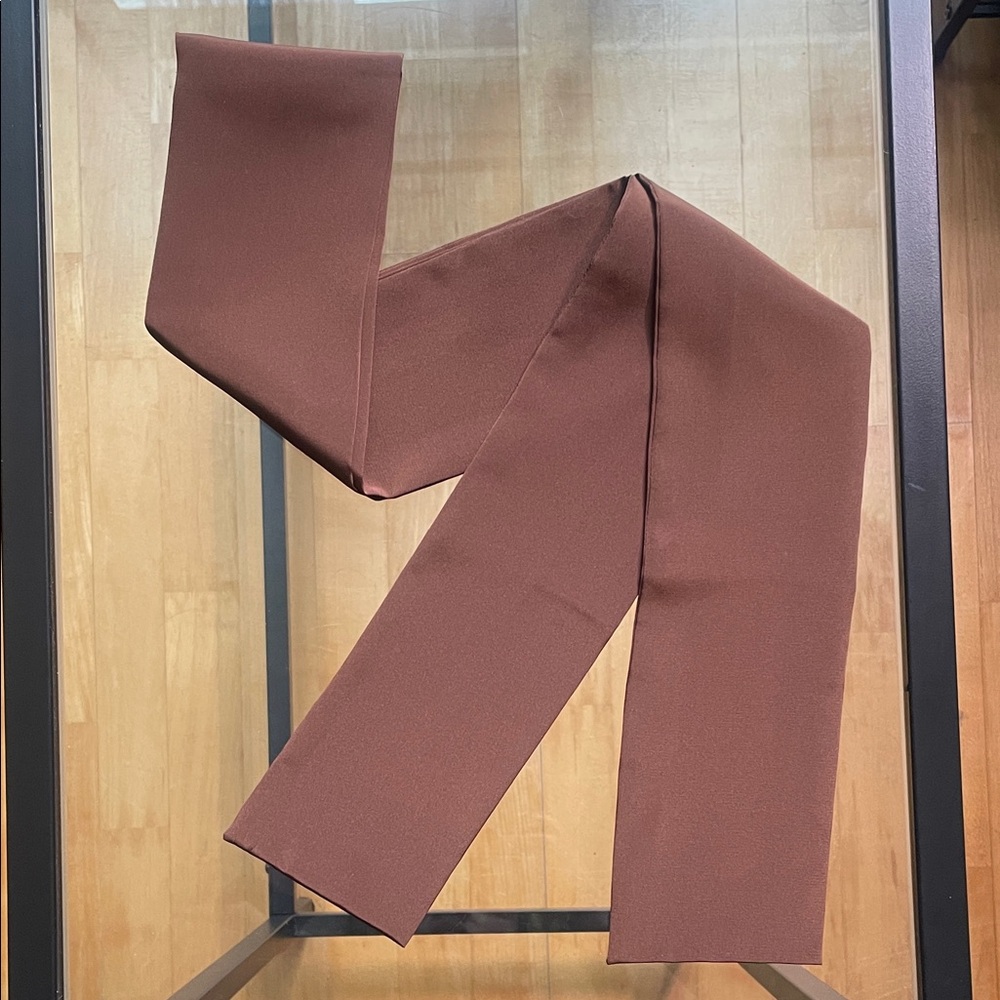 Chocolate Brown Silk Tie Scarf